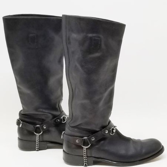 Gucci horse bit black leather riding boots On Sale Today - Picture 2 of 5